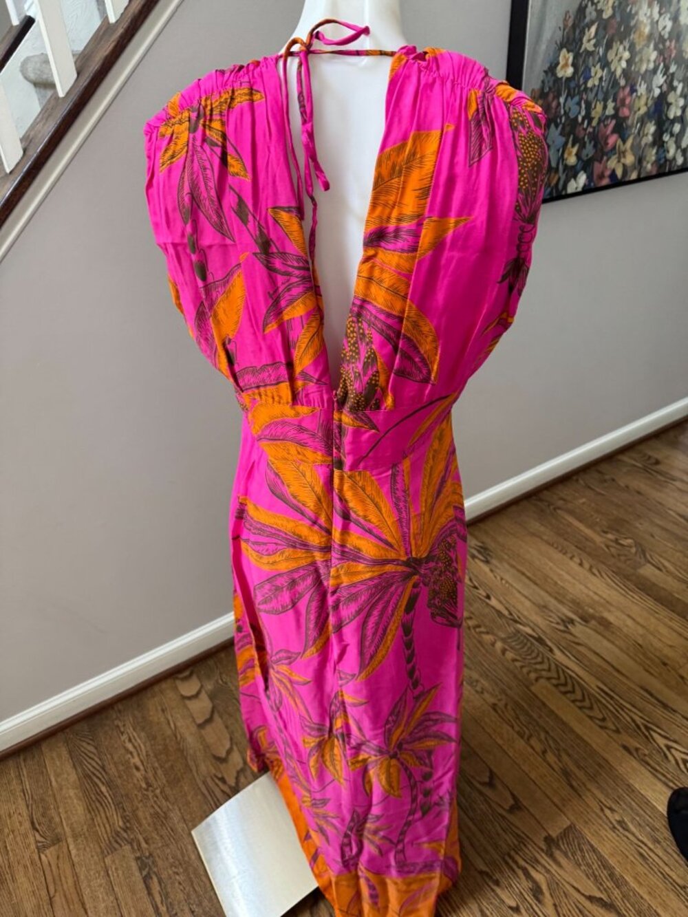 FARM Rio Pink and Orange Tropical Maxi Dress - Picture 4 of 4